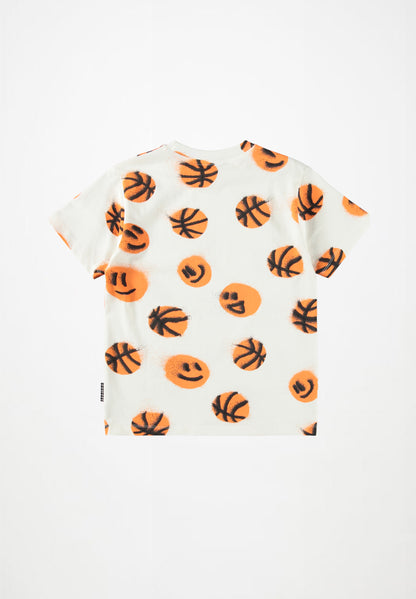 Molo Riley Shorts Sleeve Tee - Basketballs