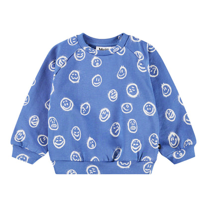 Molo Disc Baby Sweatshirt - Blue Moods