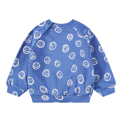 Molo Disc Baby Sweatshirt - Blue Moods