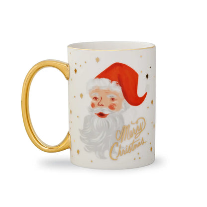 Rifle Paper Co.  Porcelain Mug - Winking Santa Claus