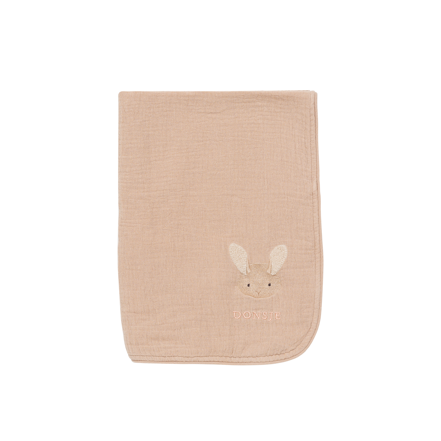Donsje Ploekie Muslin Blanket S |  Fluffy Bunny - Rose Mocha