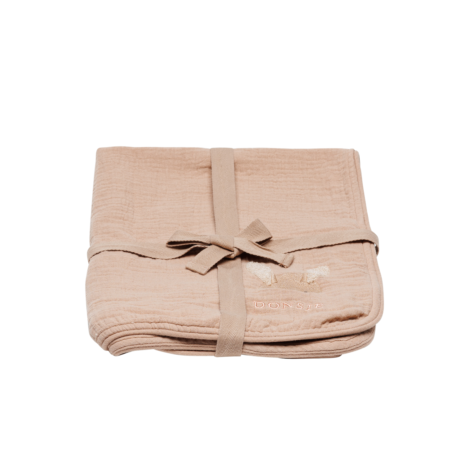 Donsje Ploekie Muslin Blanket S |  Fluffy Bunny - Rose Mocha