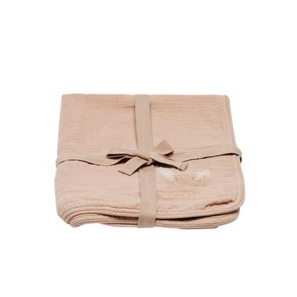 Donsje Ploekie Muslin Blanket S |  Fluffy Bunny - Rose Mocha