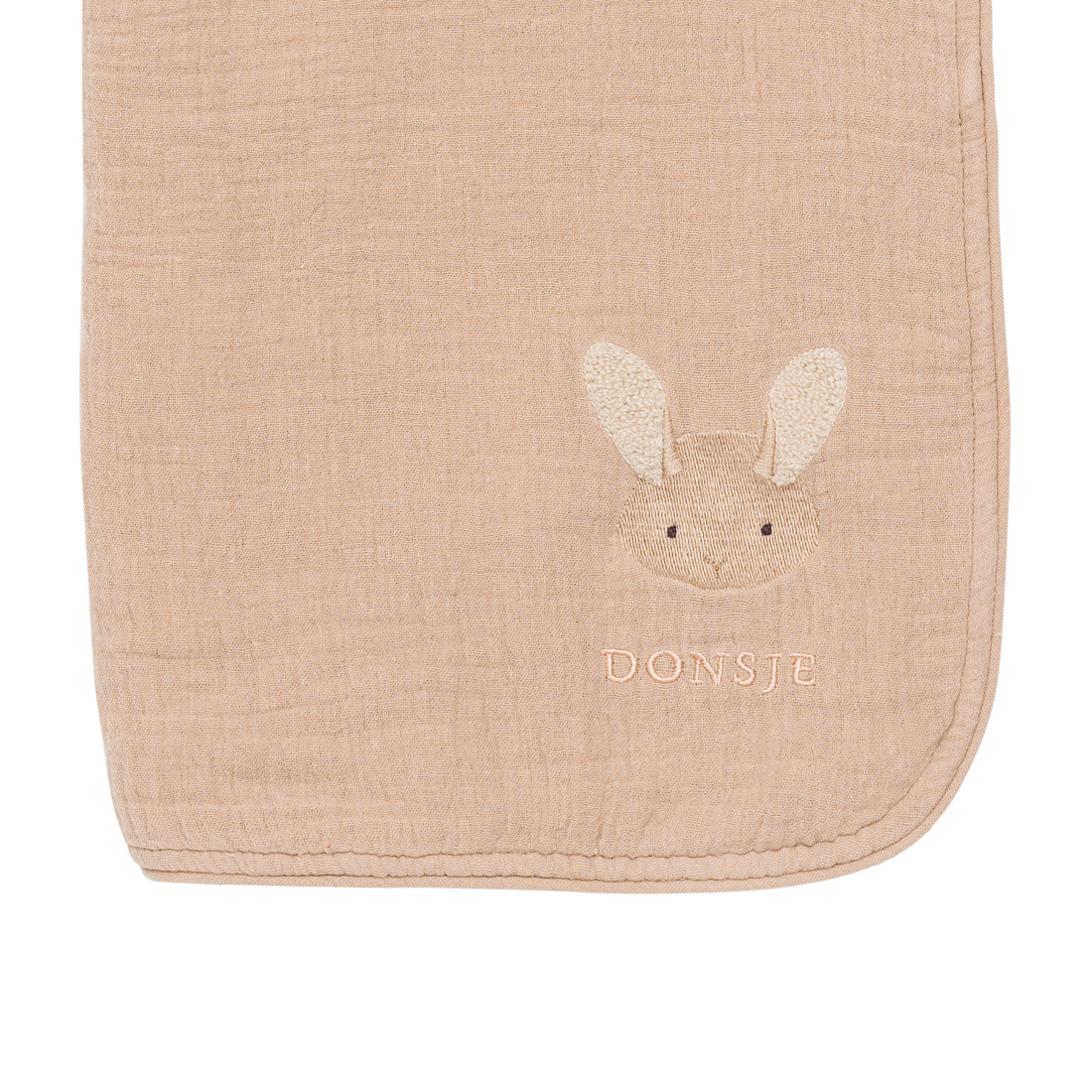 Donsje Ploekie Muslin Blanket S |  Fluffy Bunny - Rose Mocha