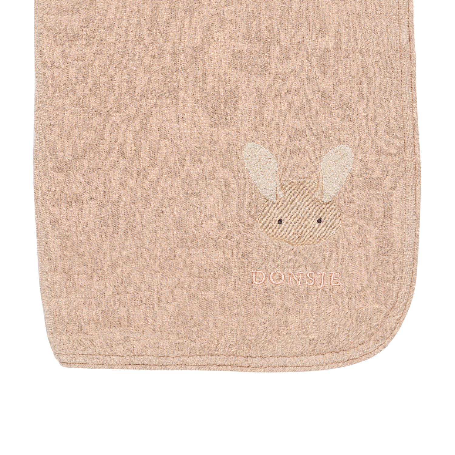 Donsje Ploekie Muslin Blanket S |  Fluffy Bunny - Rose Mocha