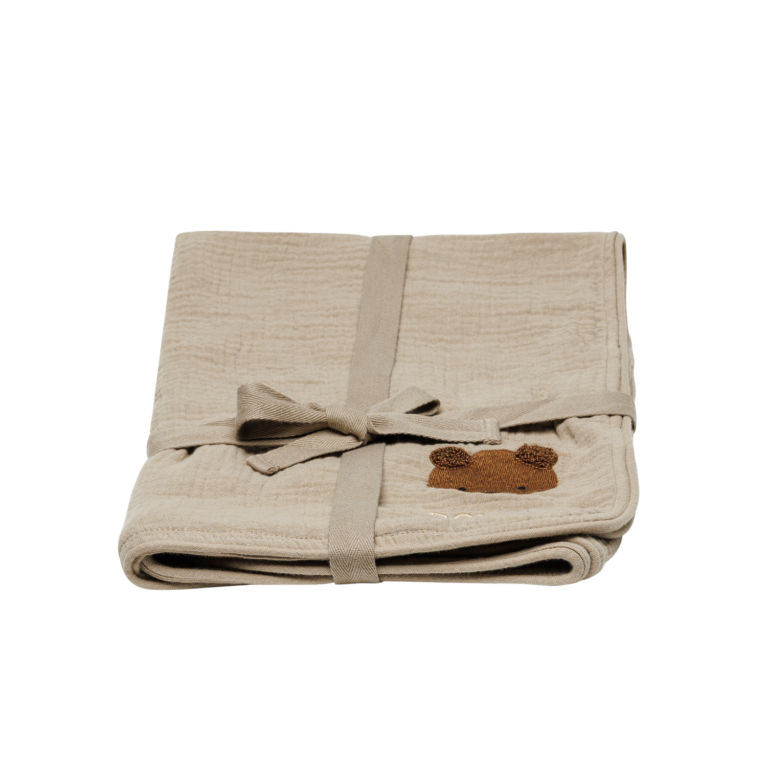Donsje Ploekie Muslin Blanket S |  Bear - Taupe