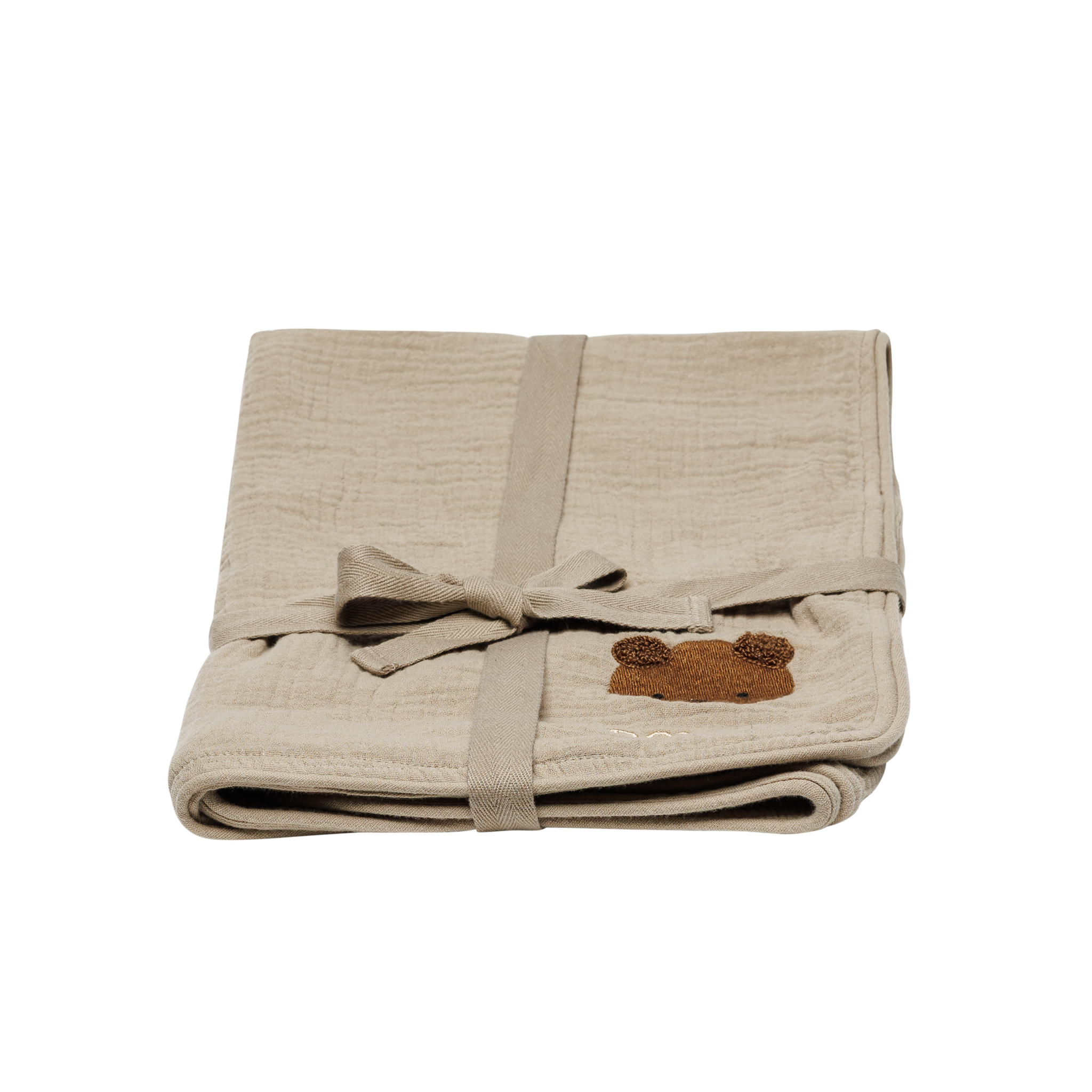 Donsje Ploekie Muslin Blanket S |  Bear - Taupe