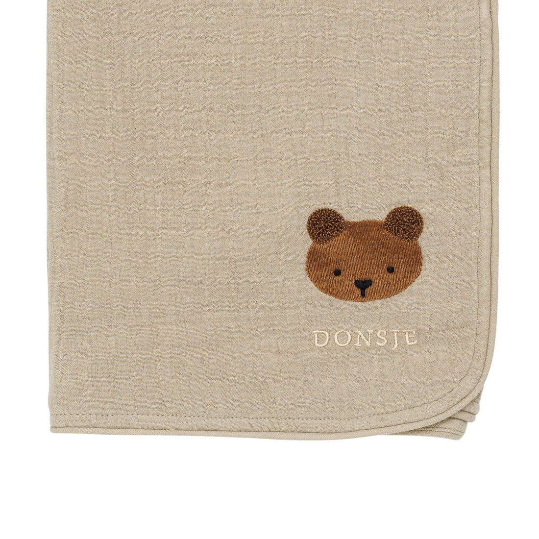 Donsje Ploekie Muslin Blanket S |  Bear - Taupe