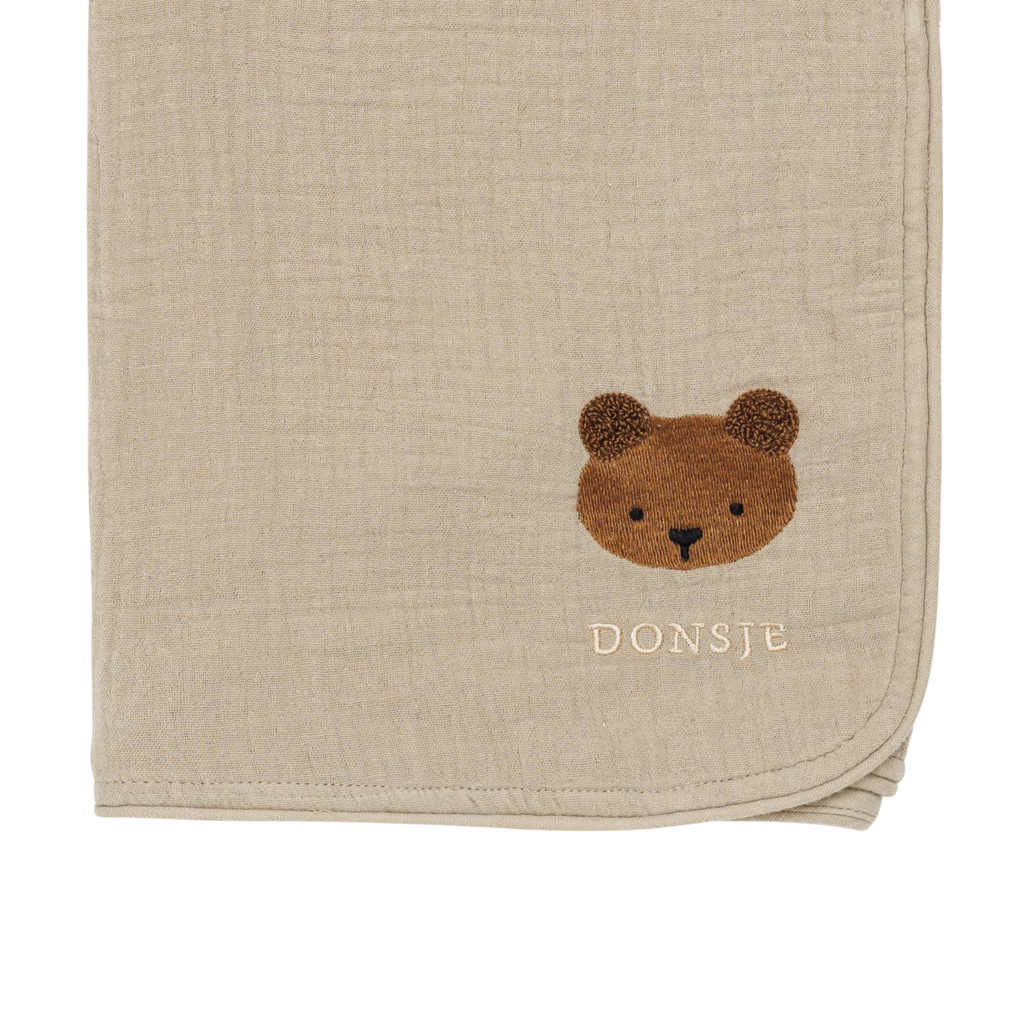 Donsje Ploekie Muslin Blanket S |  Bear - Taupe