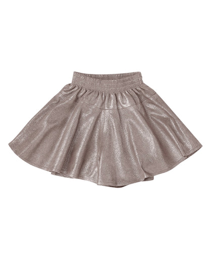 Donsje Giese Leather Shorts - Iron Grey Metallic