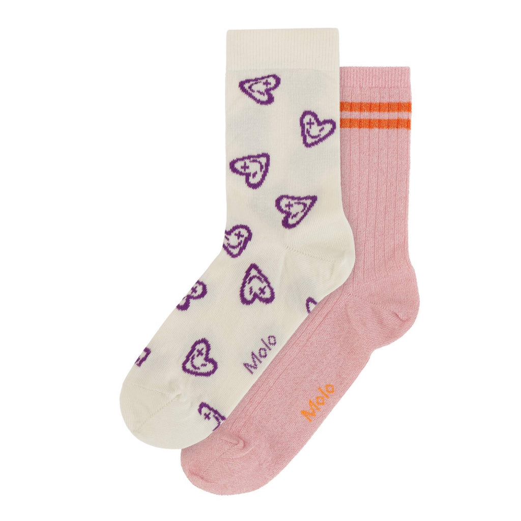 Molo Nomi Socks - Purple Hearts