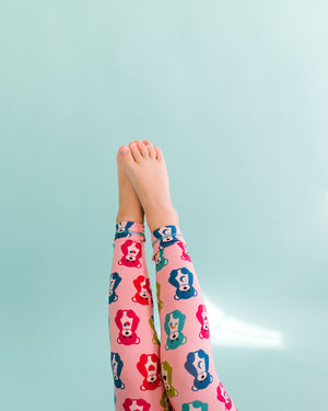 Kickee Pants Print Long Sleeve Pajama Set - Lotus Happy Teddy