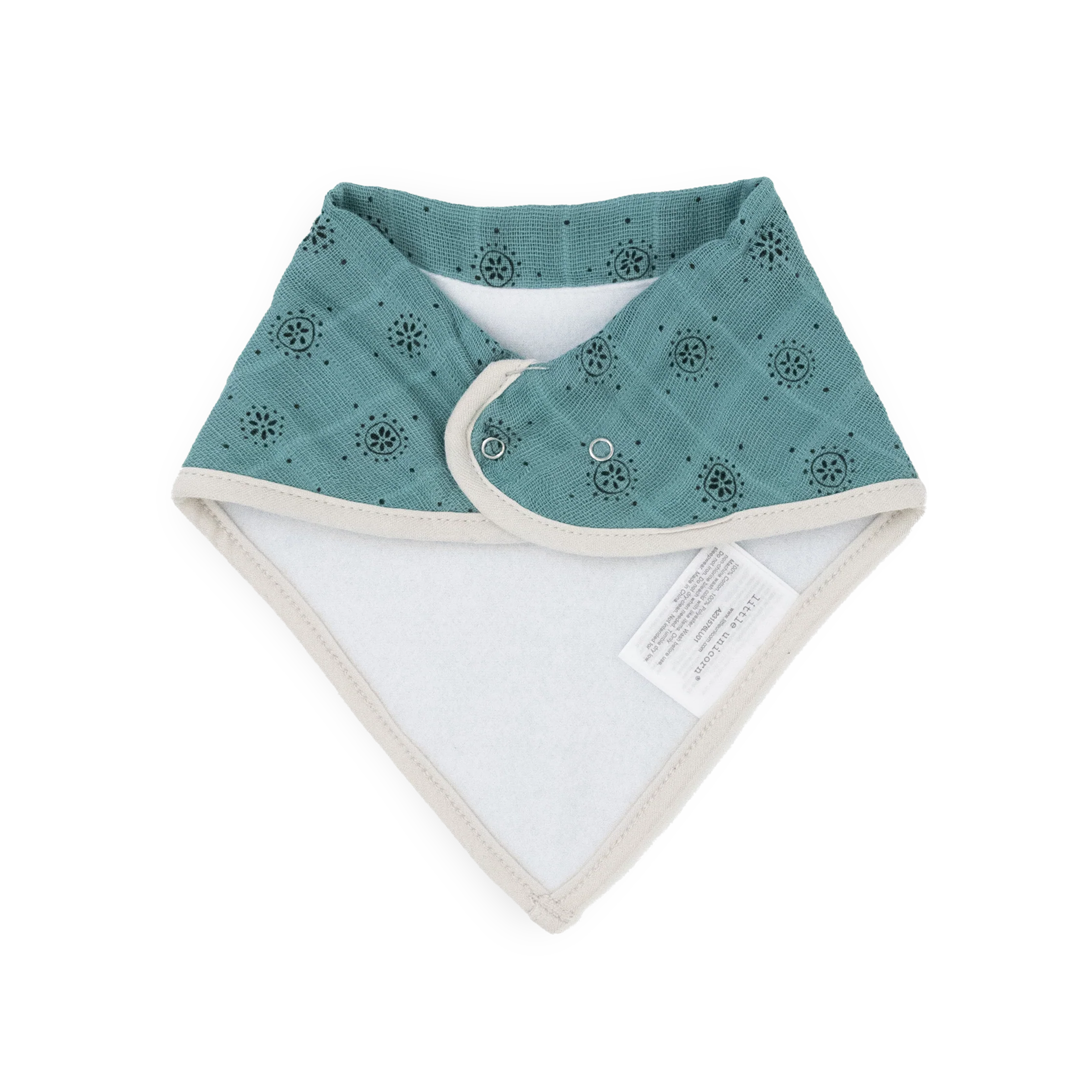 Little Unicorn Cotton Muslin + Fleece Bandana Bib 4 Pack - Wallflower