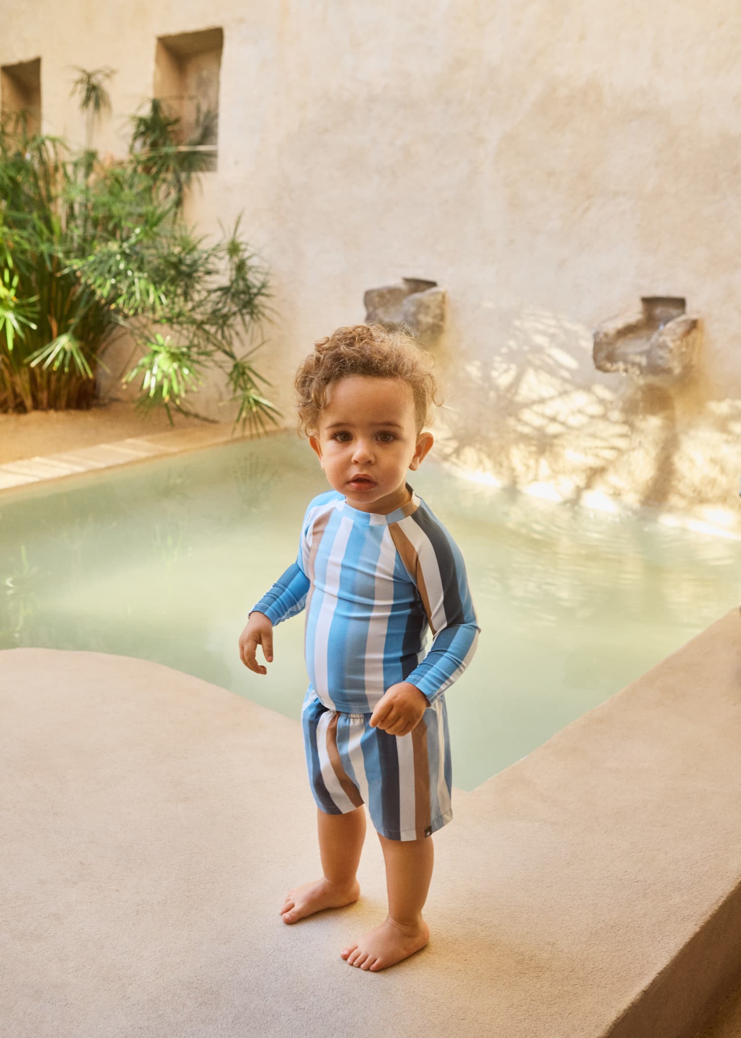 Molo Newton Swim Shorts - Painted Stripes