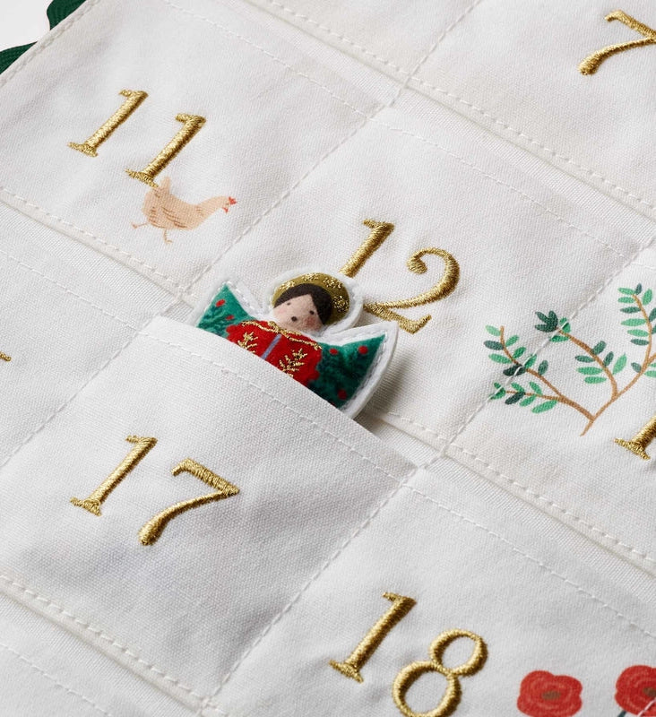 Rifle Paper Co. Nativity Embroidered Hanging Advent Calendar
