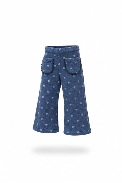Tiny Fish Girl Trouser - Blue Hearts