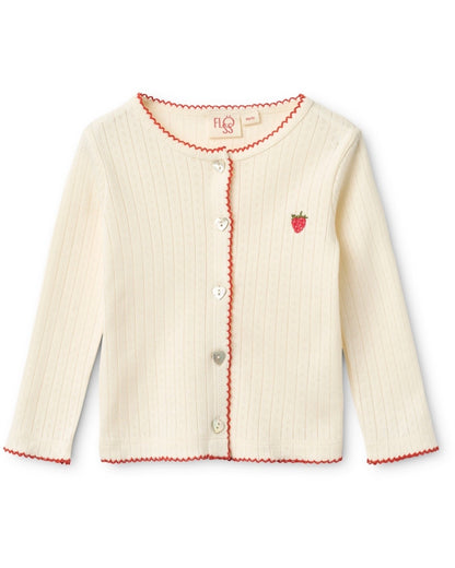 Flöss Flora Pointelle Cardigan - Gentle Cream