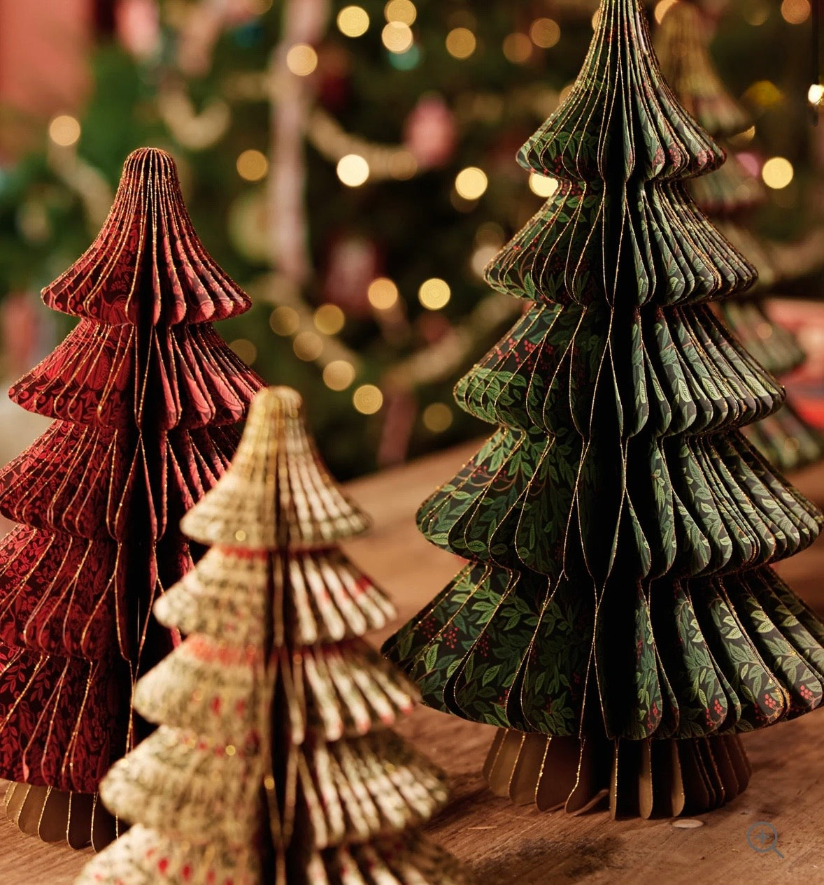 Rifle Paper Co. Holiday Honeycomb Tree Decor Set Of 3