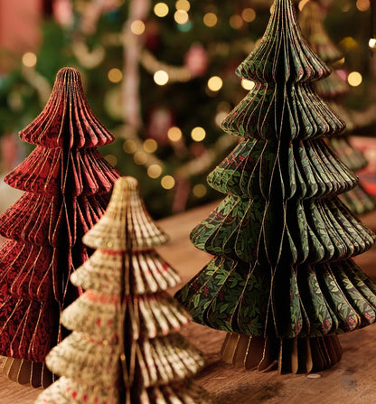 Rifle Paper Co. Holiday Honeycomb Tree Decor Set Of 3