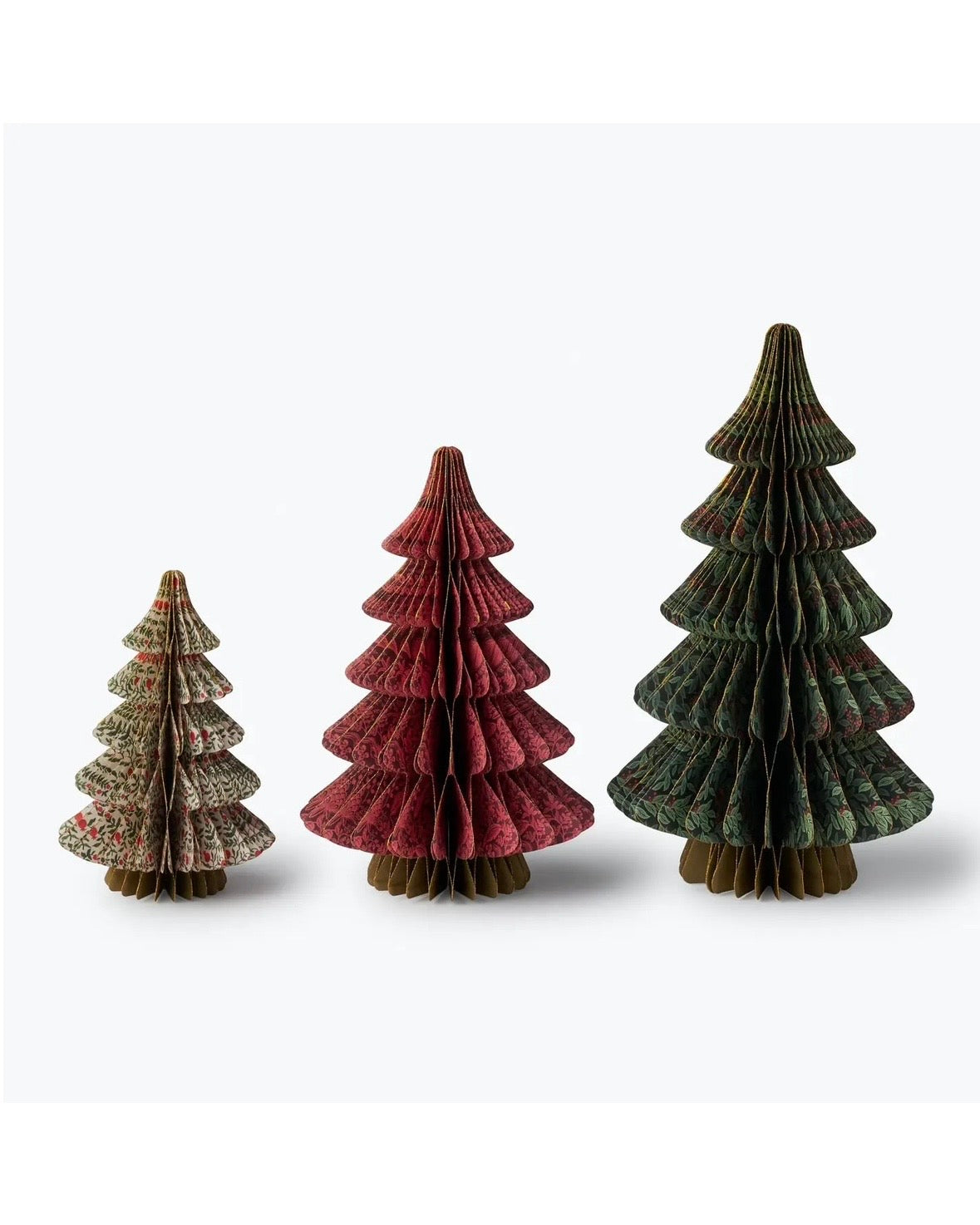 Rifle Paper Co. Holiday Honeycomb Tree Decor Set Of 3