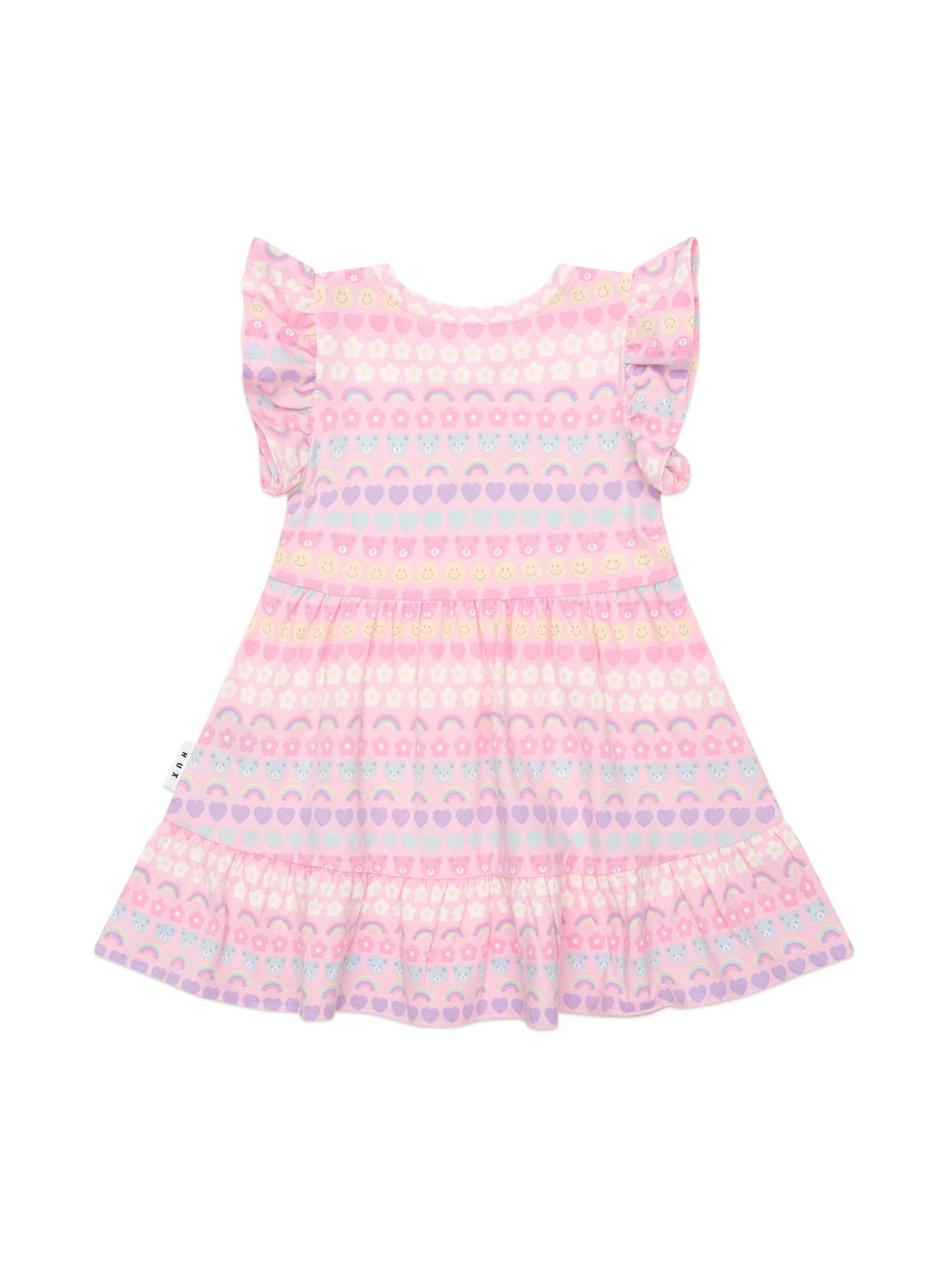 Huxbaby Emoji Rainbow Tier Dress - Multi