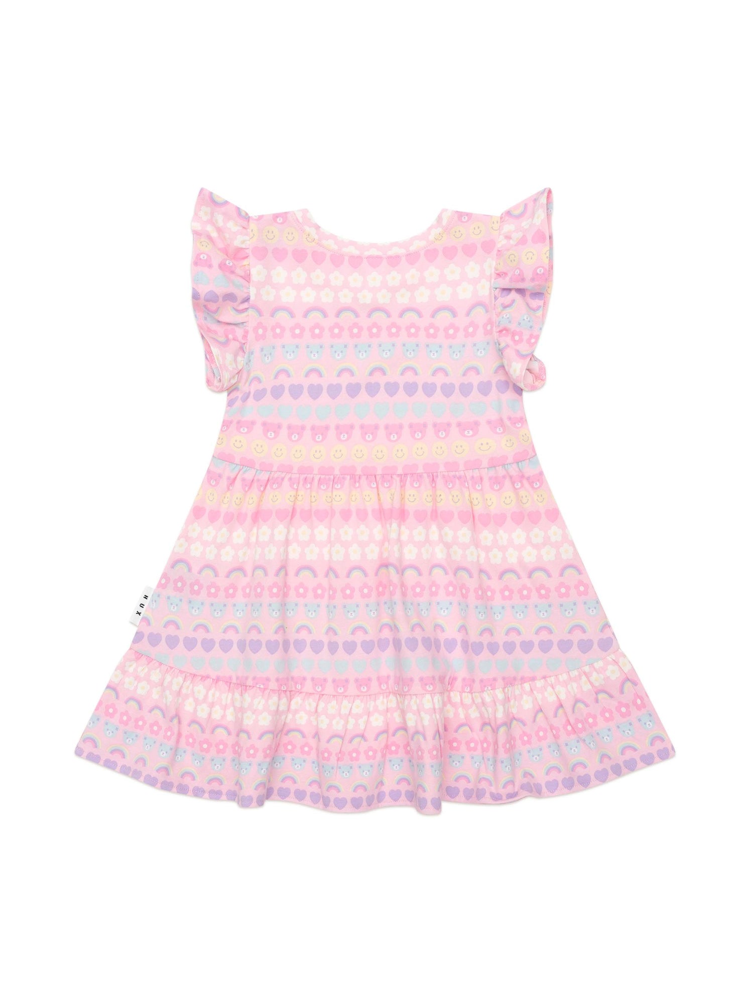 Huxbaby Emoji Rainbow Tier Dress - Multi