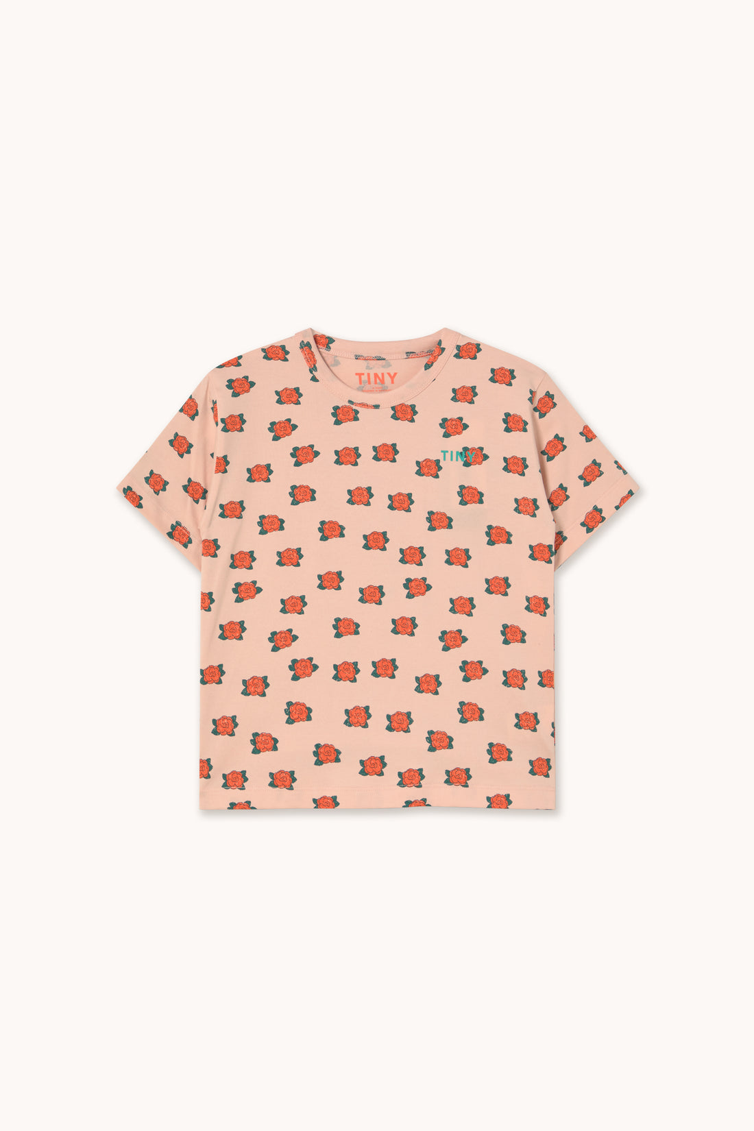Tiny Cottons Camelias Tee - Wild Rose