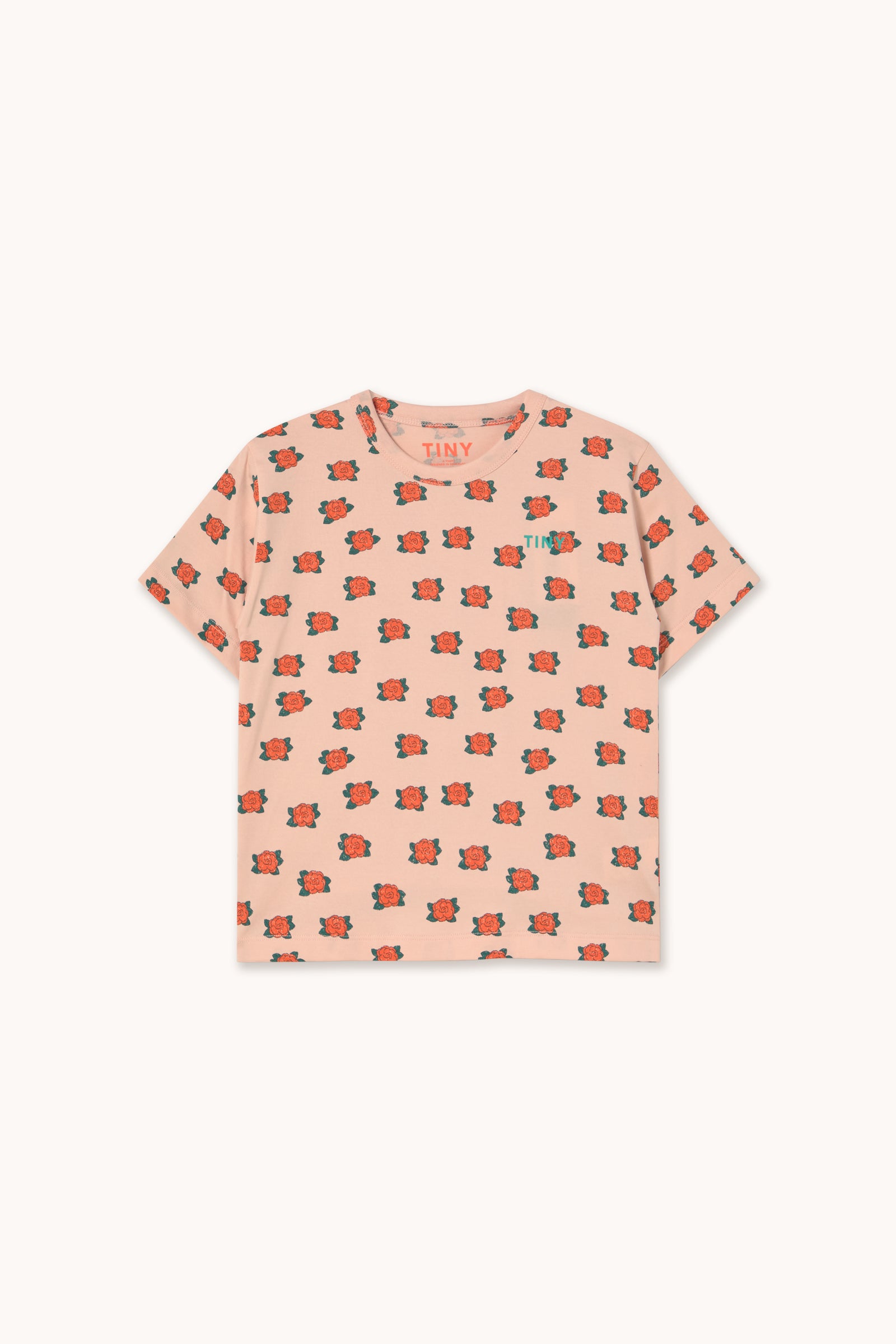 Tiny Cottons Camelias Tee - Wild Rose