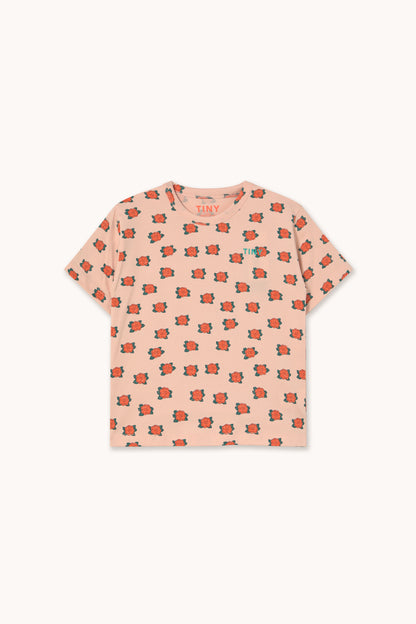 Tiny Cottons Camelias Tee - Wild Rose