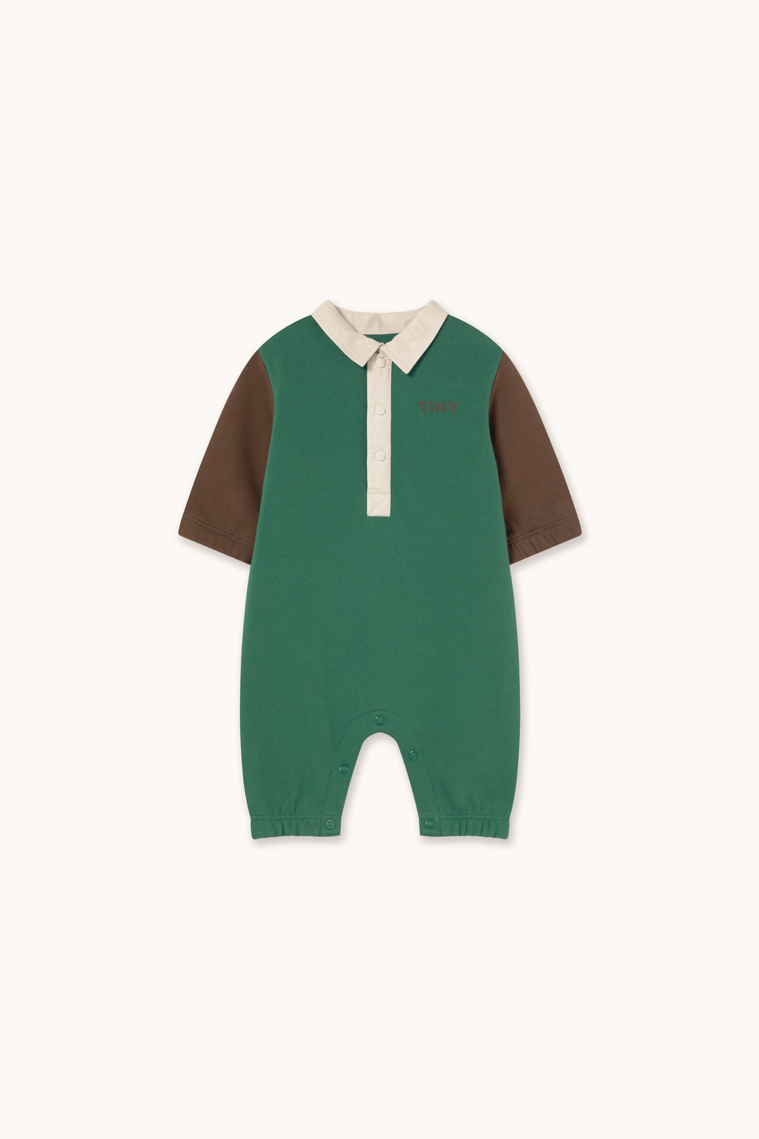 Tiny Cottons Color Block Polo One Piece - Dark Green