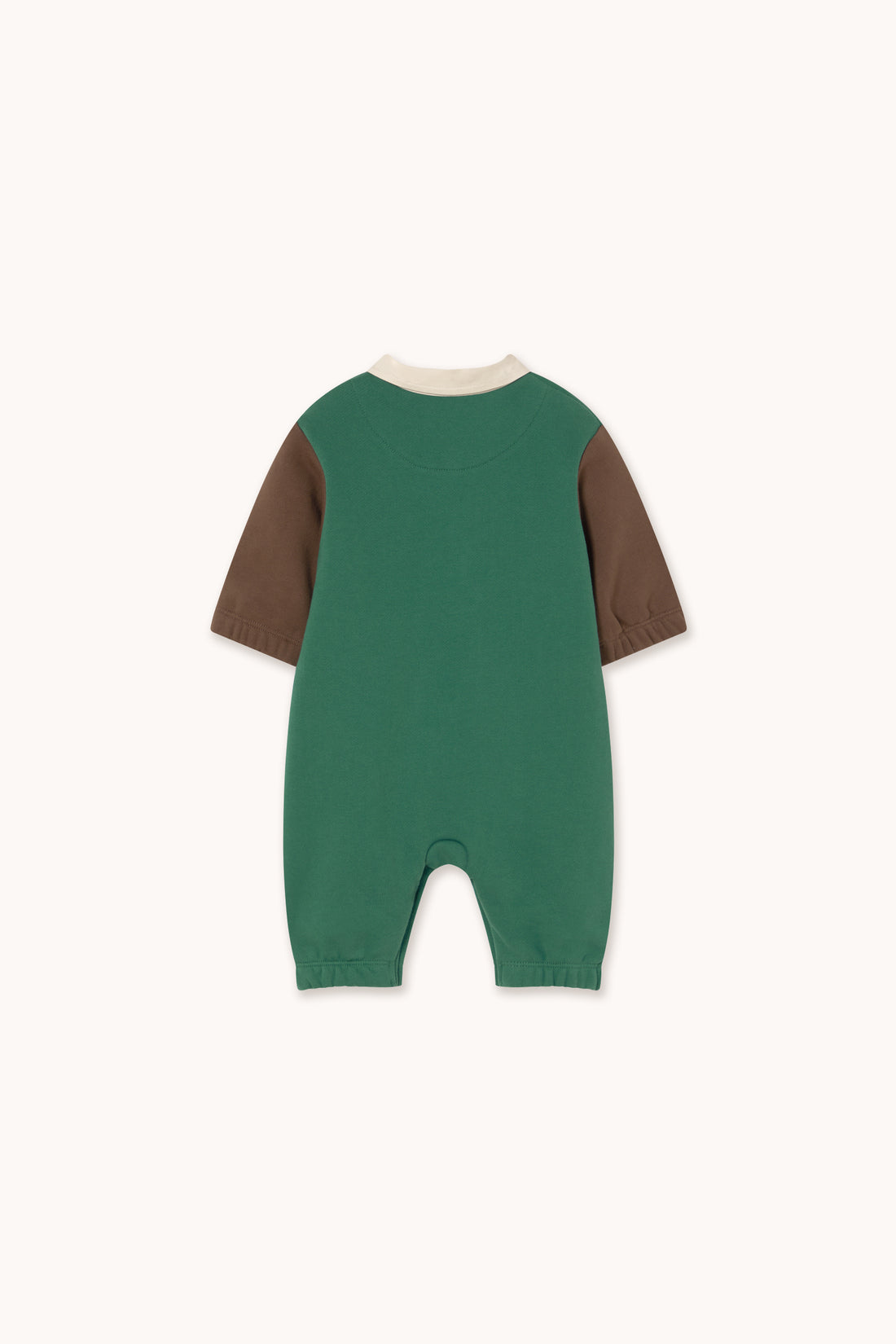 Tiny Cottons Color Block Polo One Piece - Dark Green