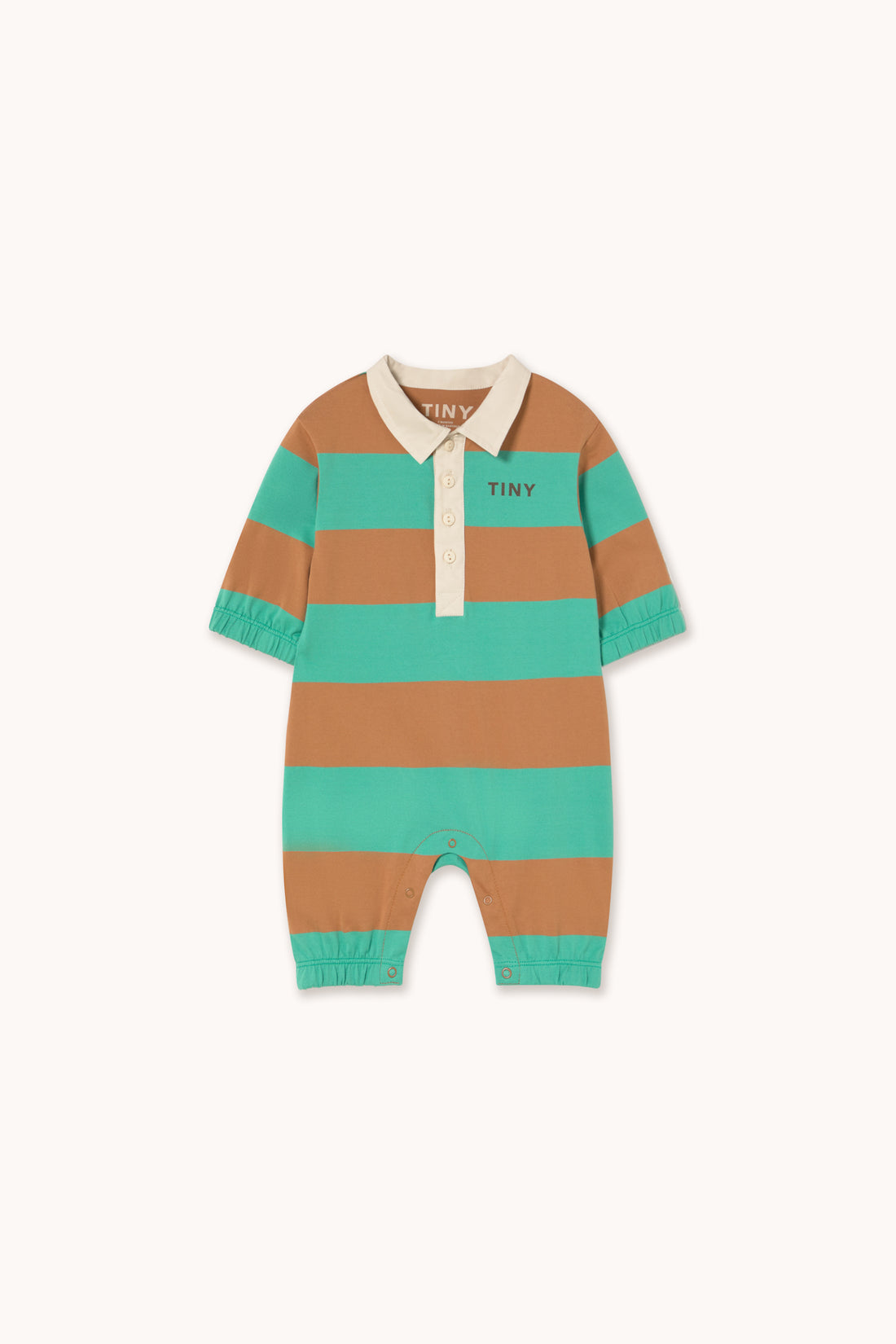 Tiny Cottons Stripes Polo One Piece - Emerald