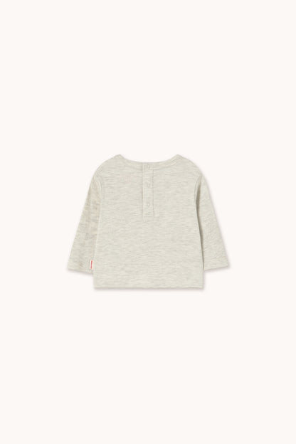 Tiny Cottons Puppy Graphic Baby Tee - Light Cream Heather