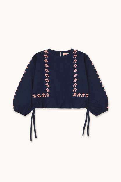 Tiny Cottons Mini Cherries Blouse - Navy