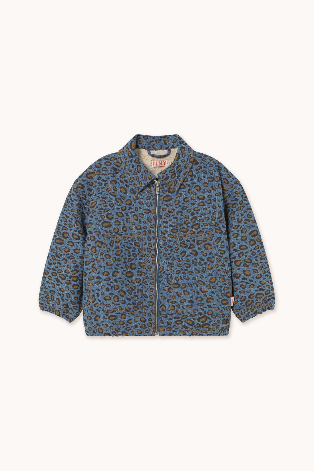 Tiny Cottons Animal Print Denim Jacket - Dark Blue