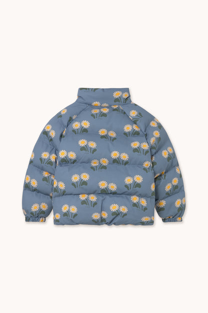 Tiny Cottons Winter Flowers Short Padded Jacket - Stone