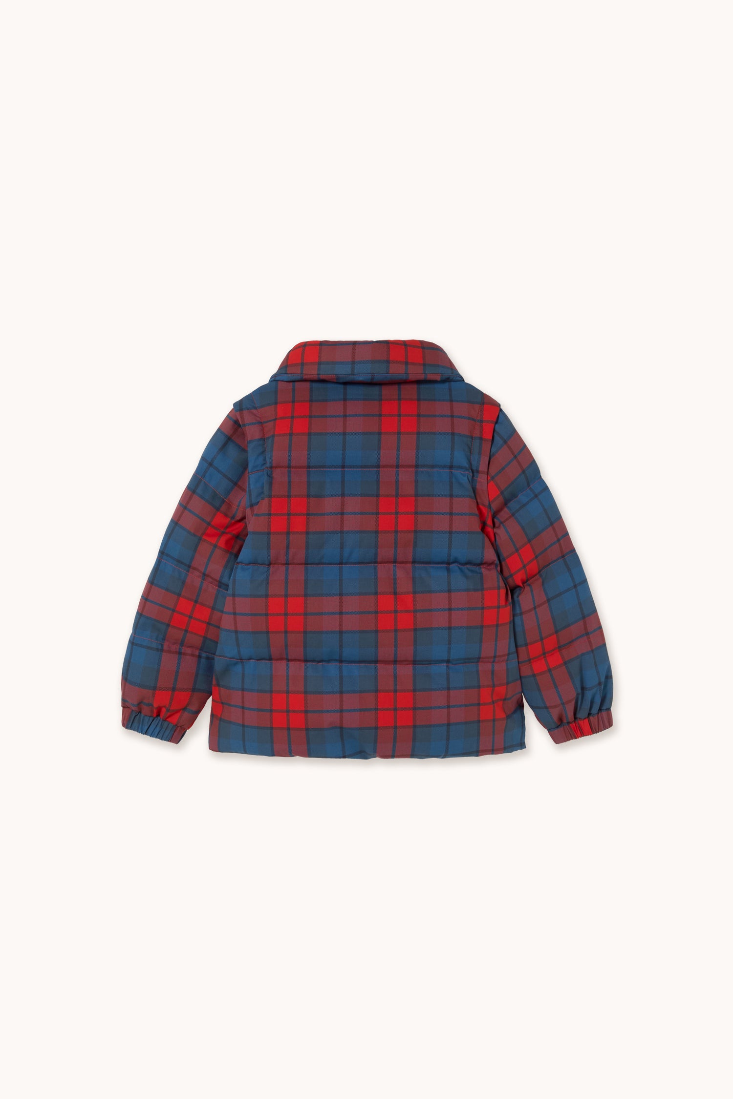 Tiny Cottons Check Short Padded Jacket - Multicolor