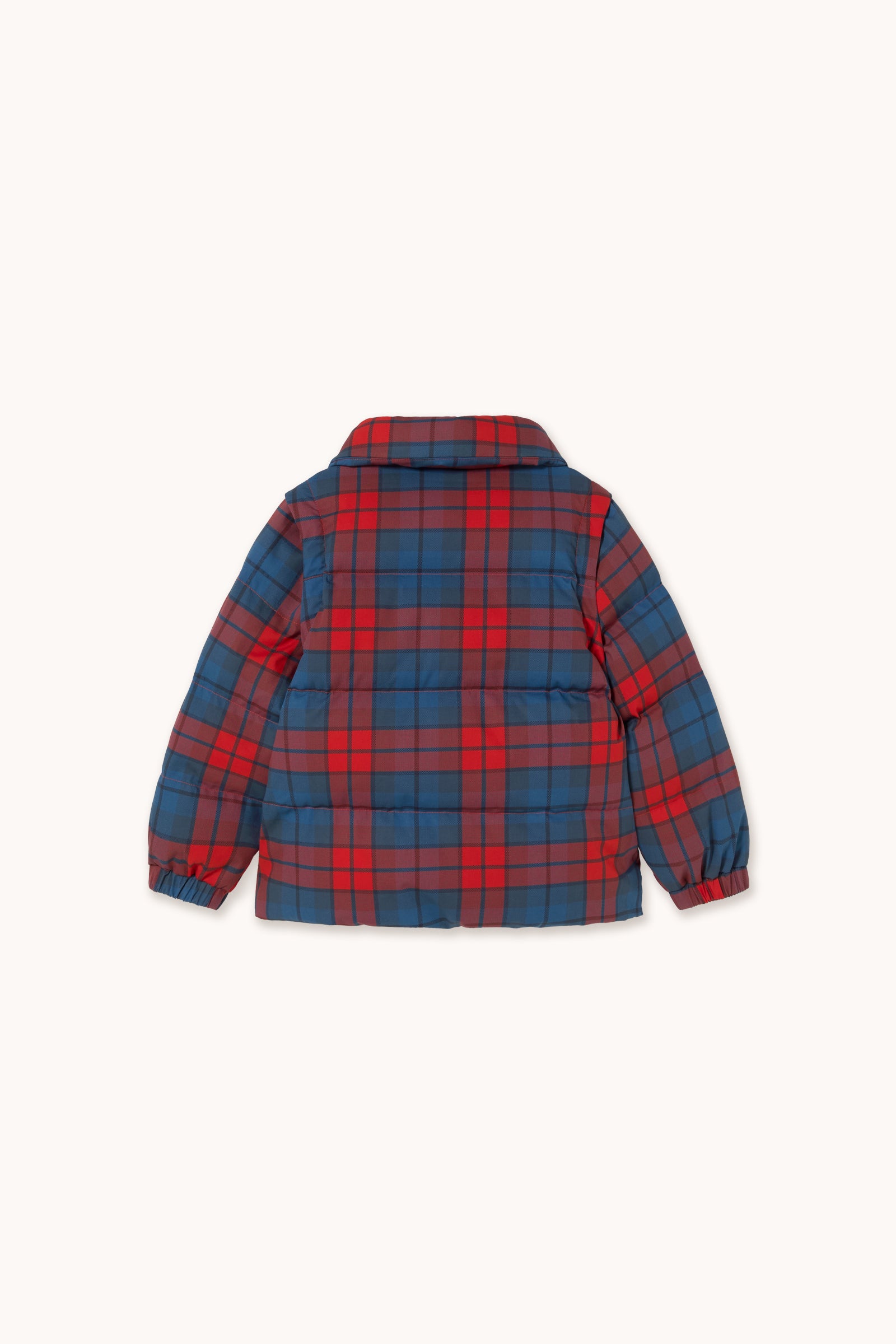Tiny Cottons Check Short Padded Jacket - Multicolor