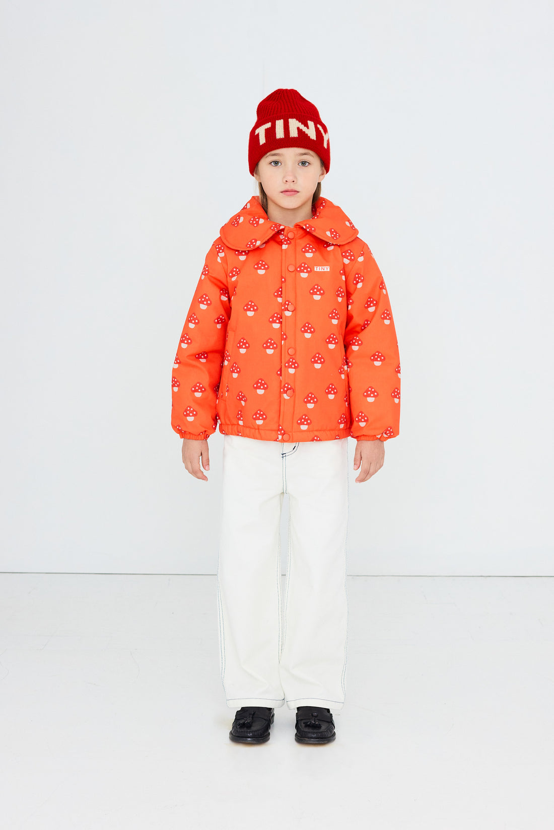 Tiny Cottons Tiny Mushrooms Padded Jacket - Summer Red