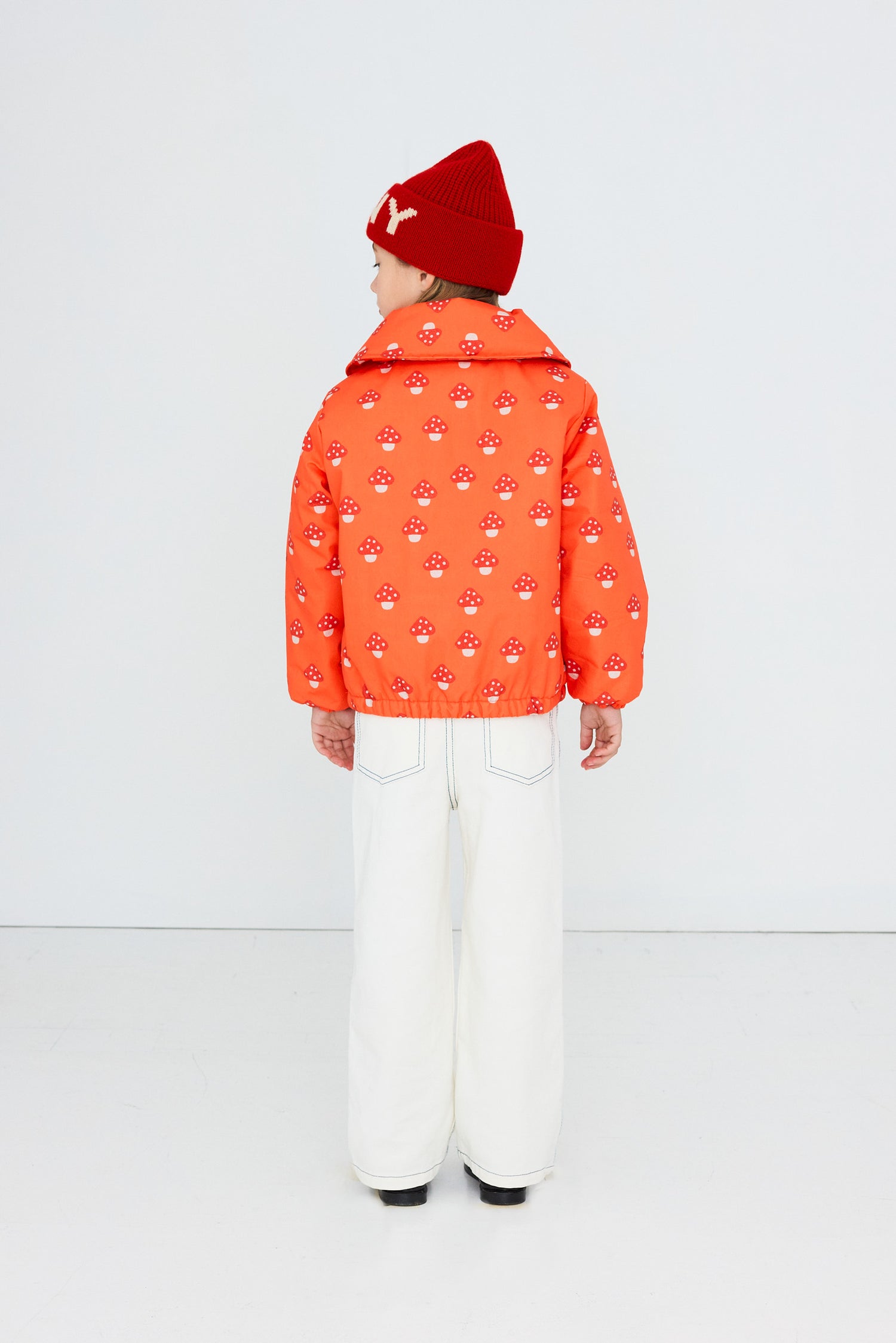 Tiny Cottons Tiny Mushrooms Padded Jacket - Summer Red
