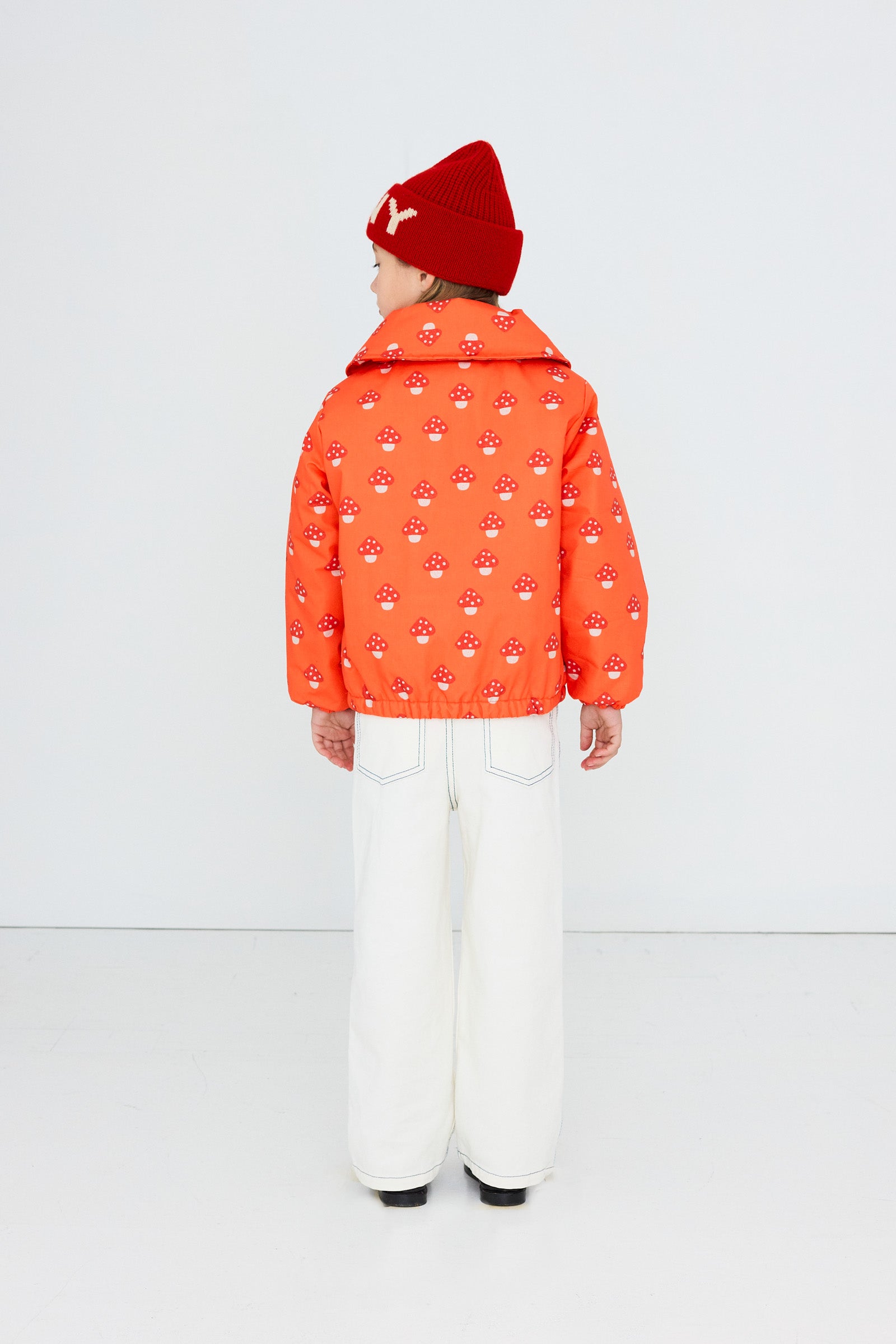Tiny Cottons Tiny Mushrooms Padded Jacket - Summer Red