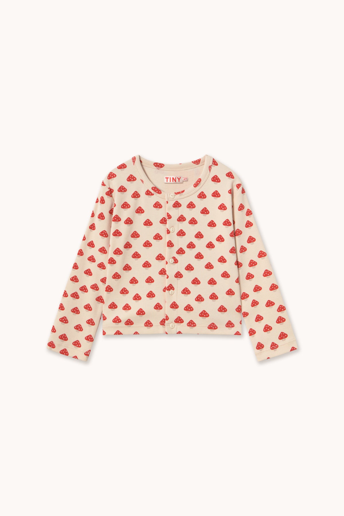 Tiny Cottons Mini Mushrooms Rib Jacket - Ivory