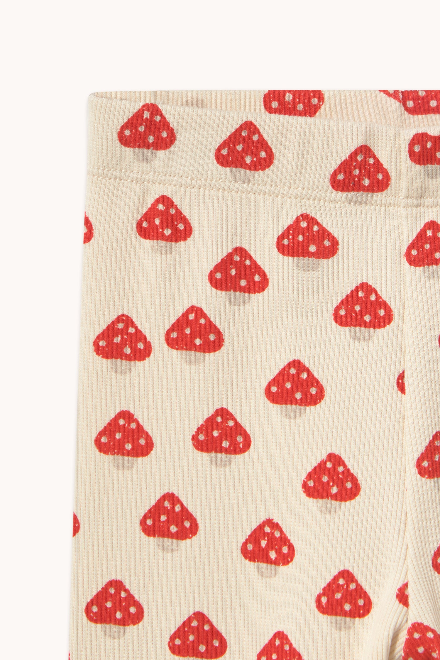 Tiny Cottons Mini Mushrooms Rib Baby Pant - Ivory