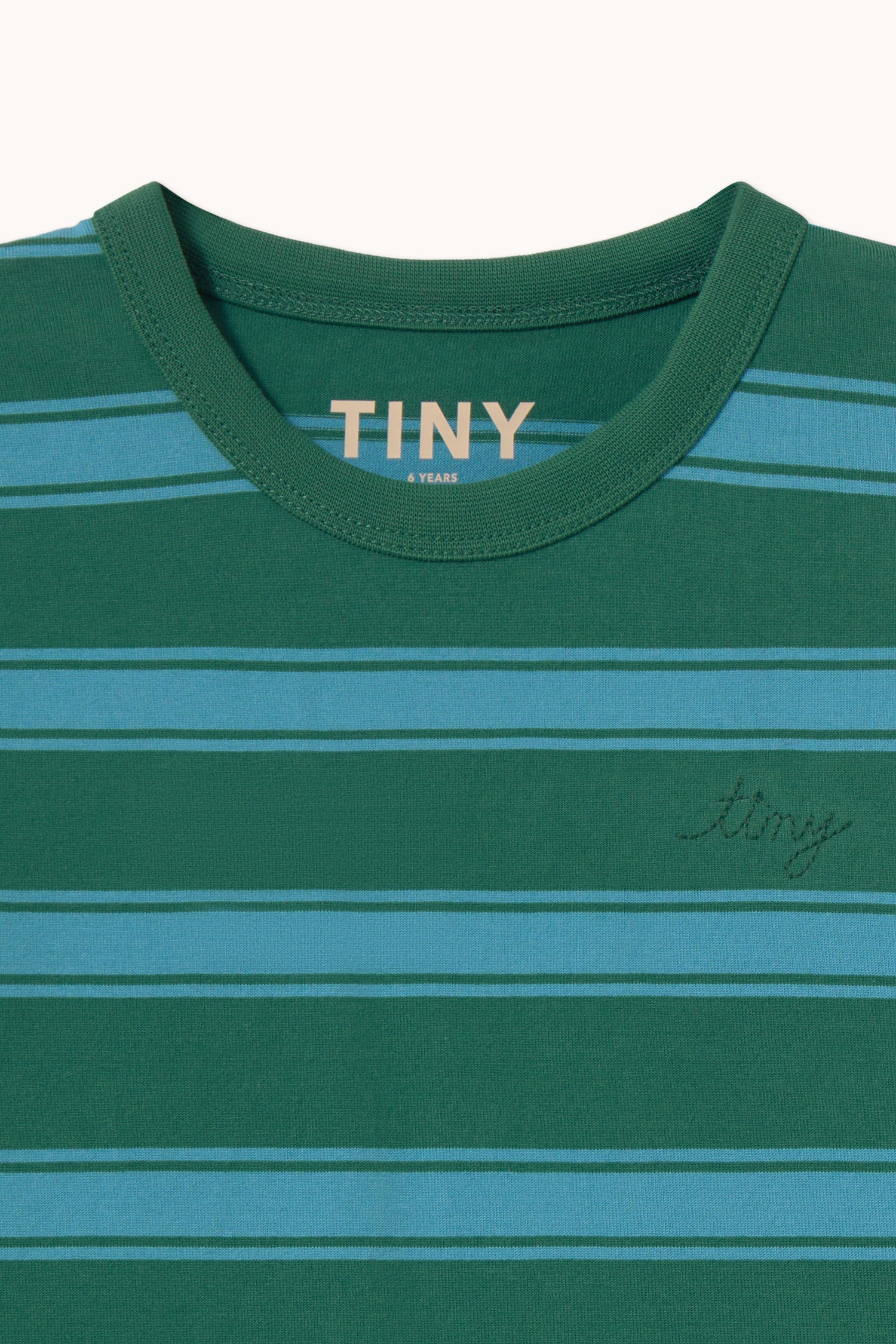 Tiny Cottons Retro Stripes Sleeve Tee - Dark Green