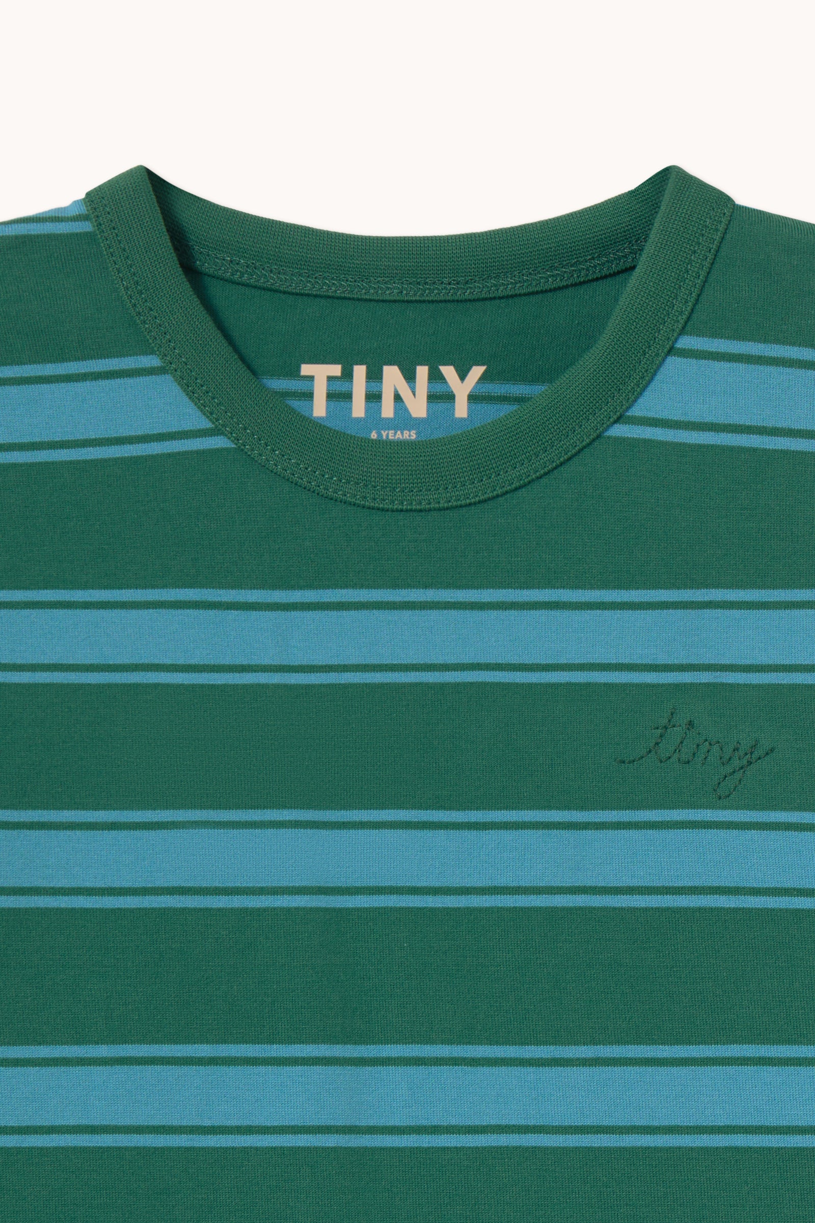 Tiny Cottons Retro Stripes Sleeve Tee - Dark Green