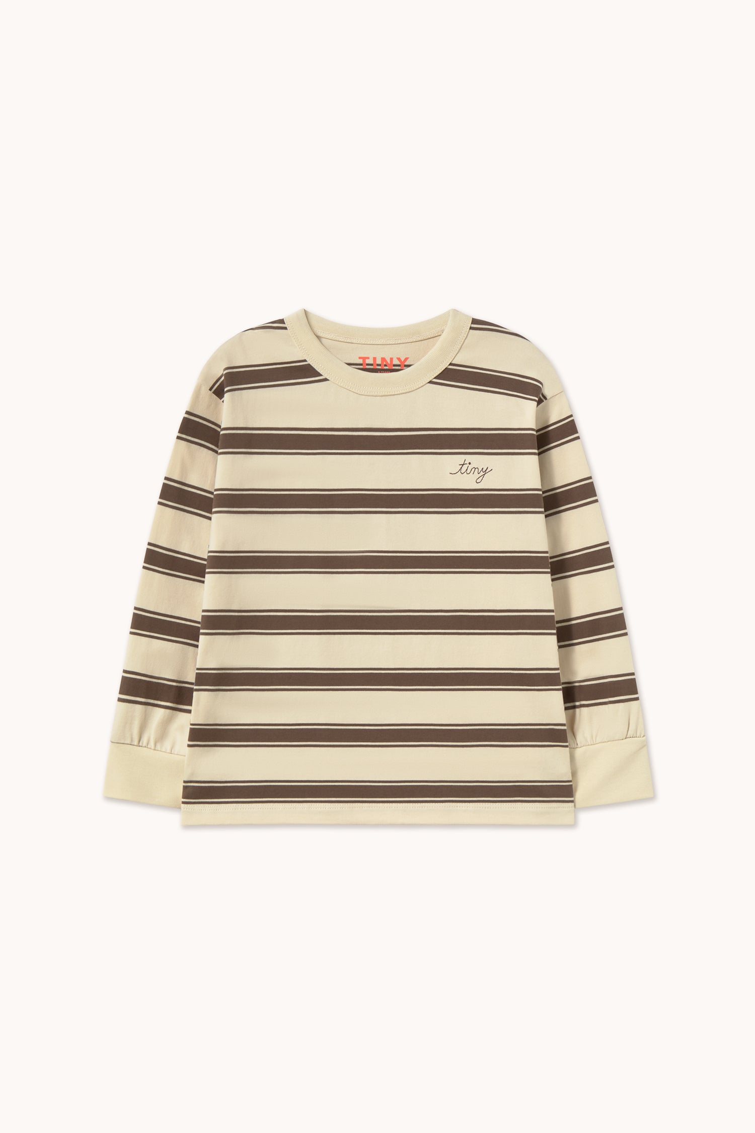 Tiny Cottons Retro Stripes Sleeve Tee - Cacao