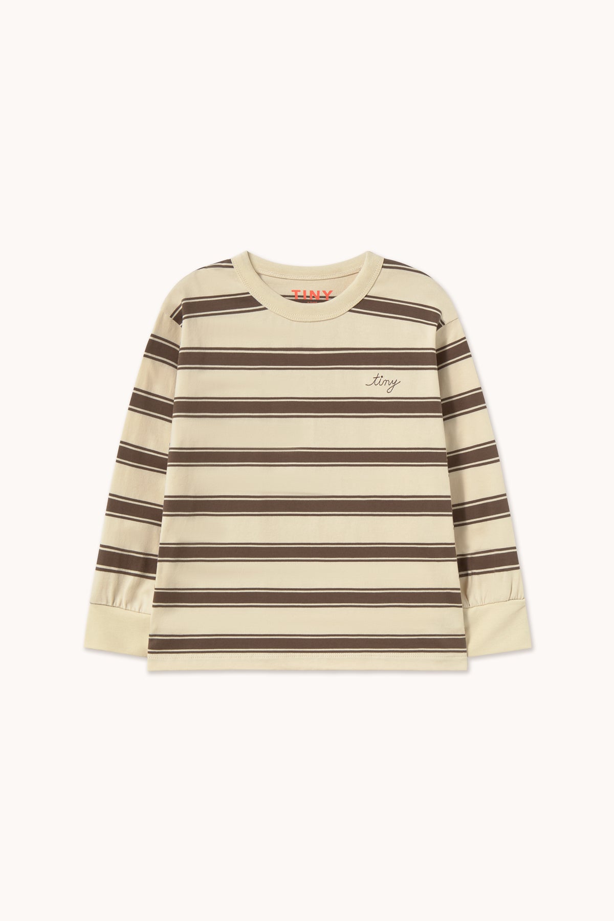 Tiny Cottons Retro Stripes Sleeve Tee - Cacao
