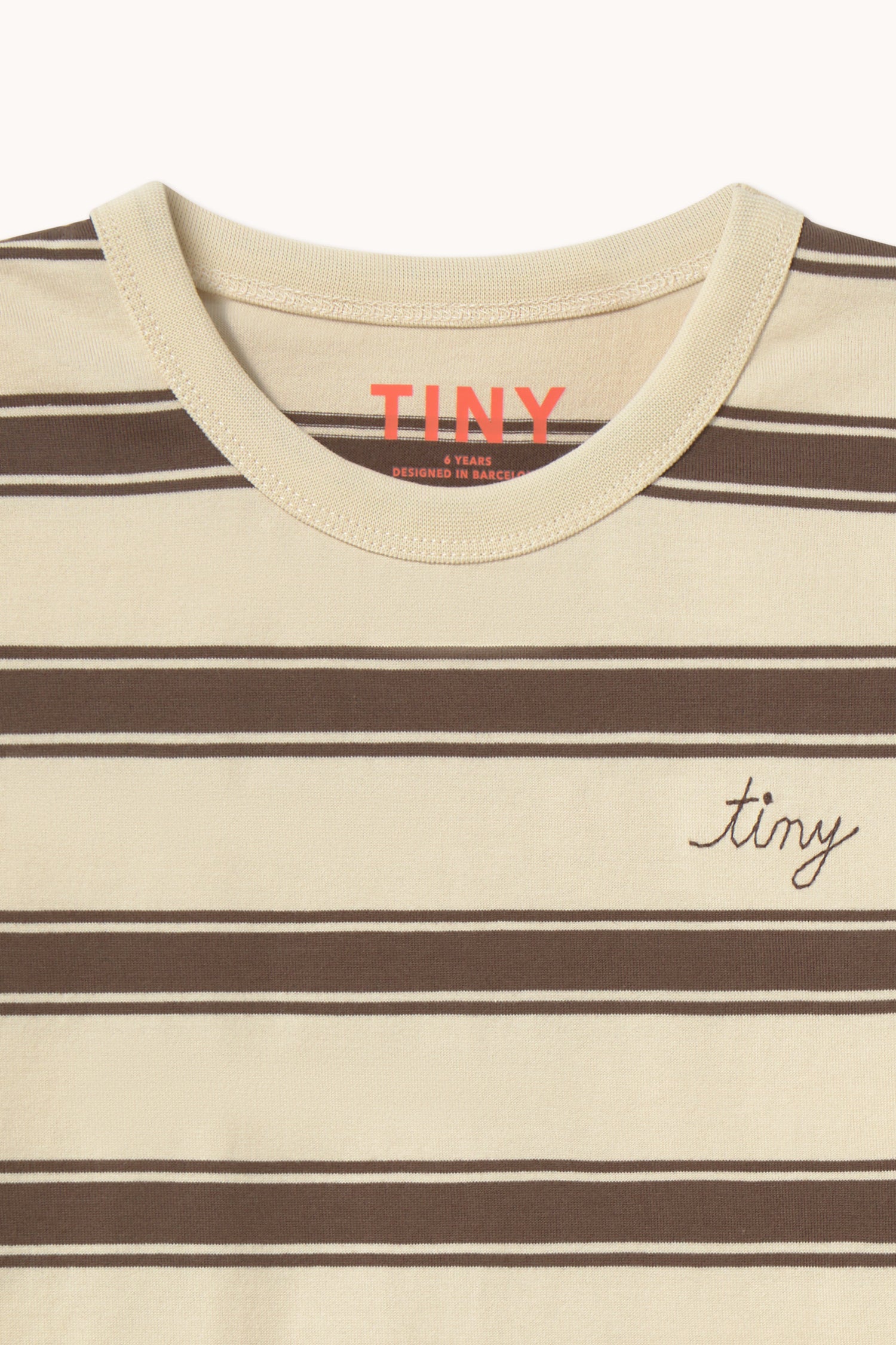Tiny Cottons Retro Stripes Sleeve Tee - Cacao