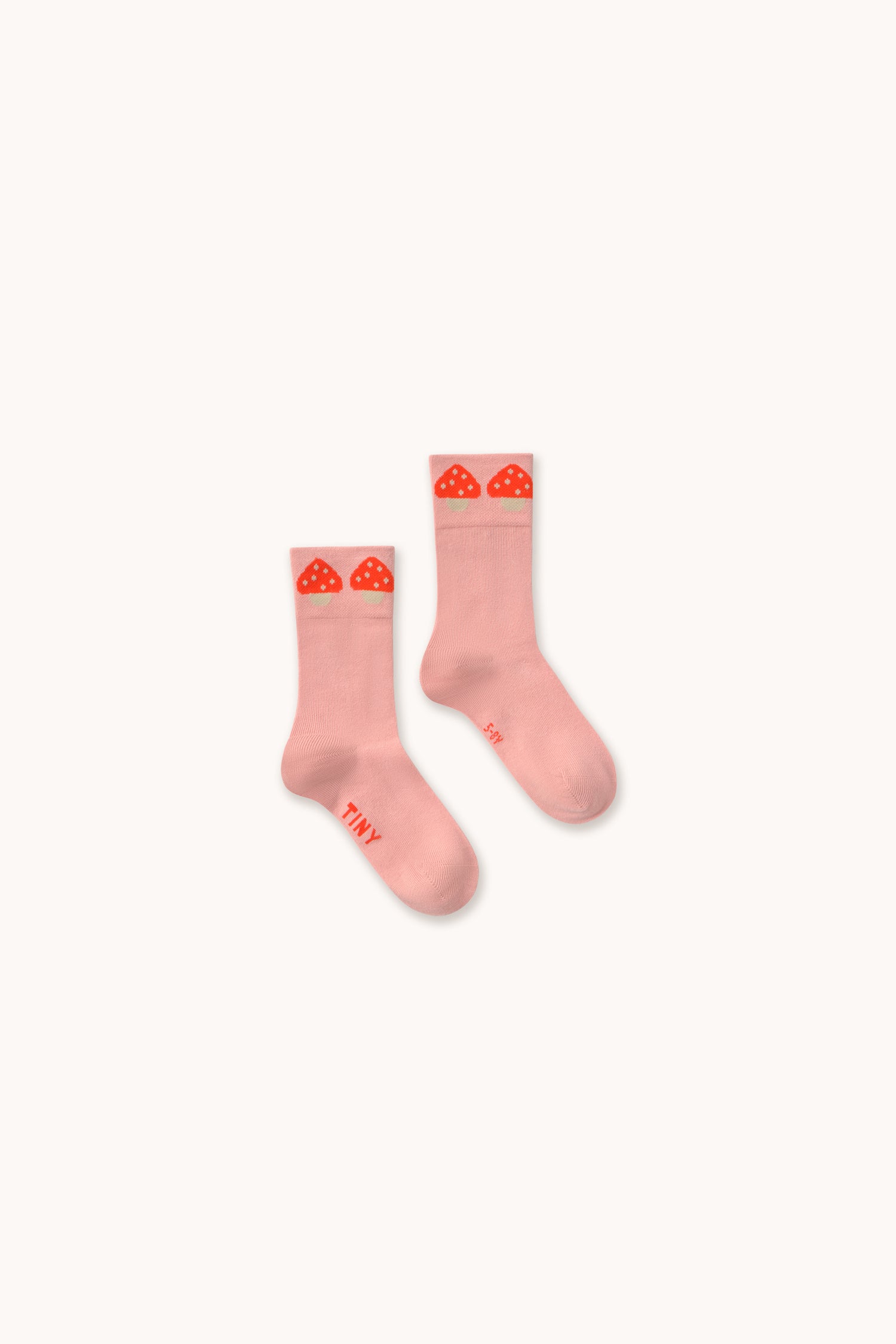 Tiny Cottons Mushrooms Quarter Socks -  Wild Rose