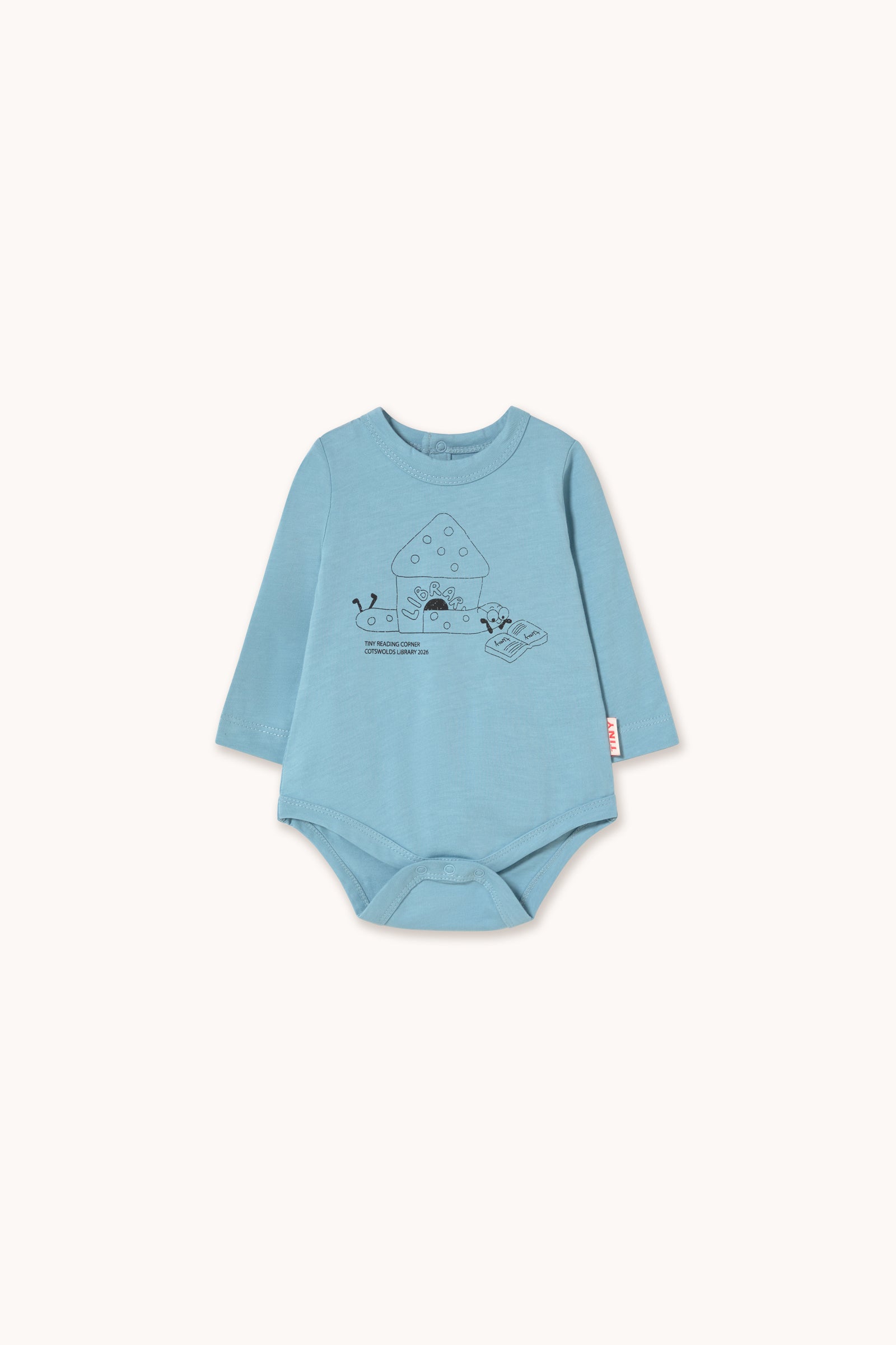 Tiny Cottons Library Graphic Body - Denim Blue